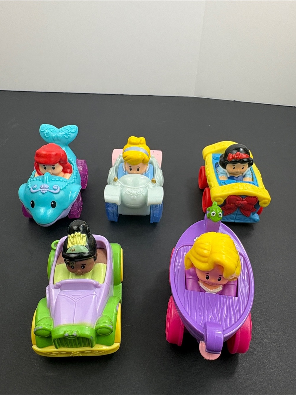 5 Little People Disney Princess Wheelies Cars